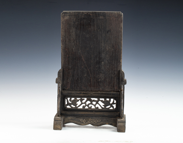 古玩陶瓷清代·木雕平安如意紋插屏真品鑒賞圖