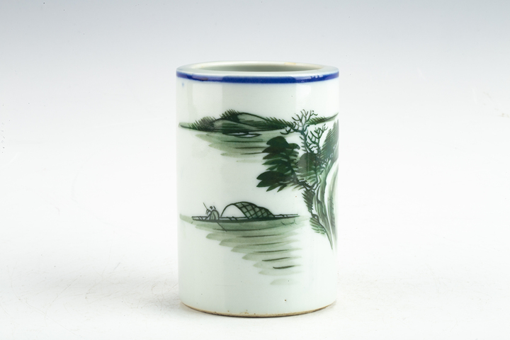 古玩陶瓷解放初期·釉下彩山水人物紋筆筒
拍賣，當前價格0元