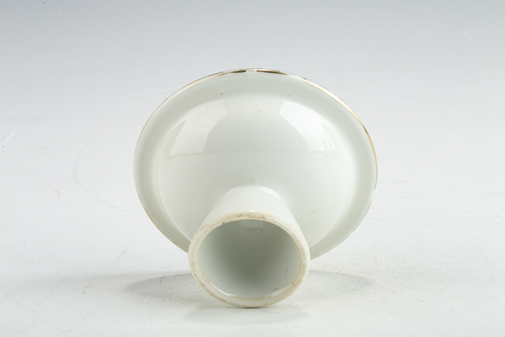 古玩陶瓷民國·粉彩松鶴延年紋小高足盤真品鑒賞圖