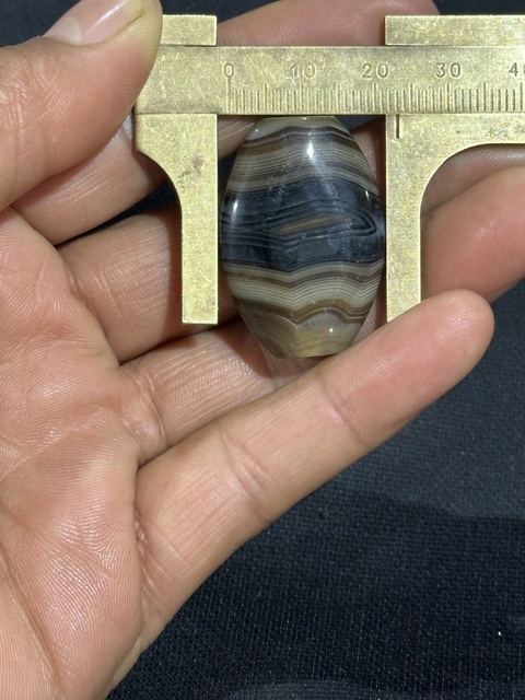 古玩玉器瑪瑙板珠真品鑒賞圖