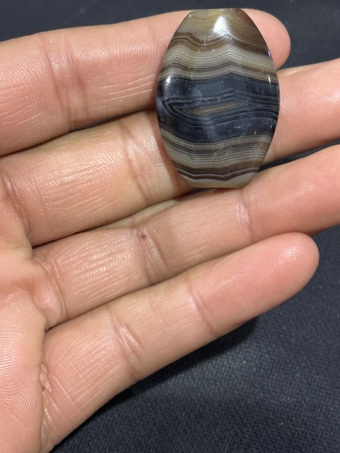 古玩玉器瑪瑙板珠真品鑒賞圖