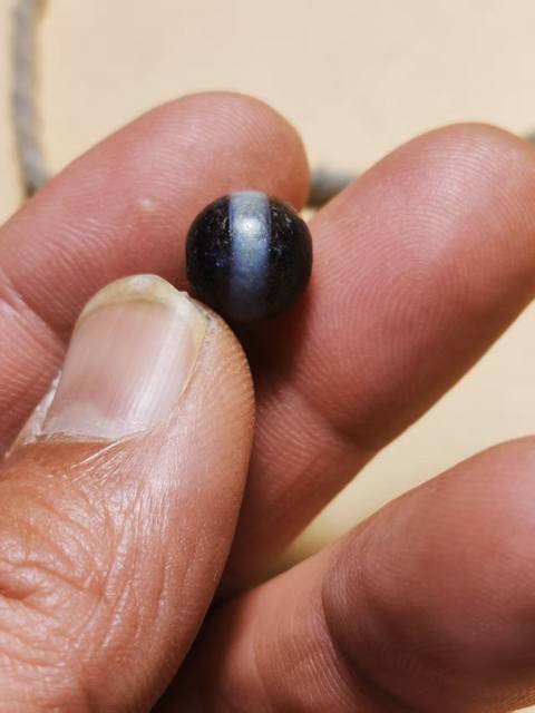 古玩玉器瑪瑙板珠真品鑒賞圖