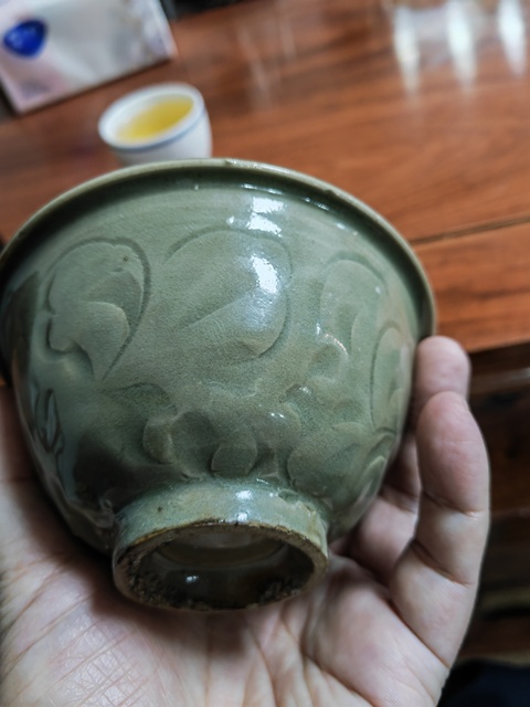 古玩陶瓷耀州窯刻花碗真品鑒賞圖