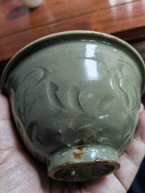 古玩陶瓷耀州窯刻花碗真品鑒賞圖