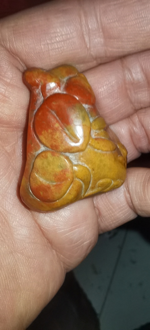 古玩雜項壽山石手把件真品鑒賞圖