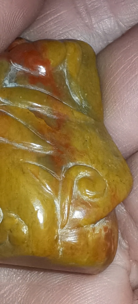 古玩雜項壽山石手把件真品鑒賞圖