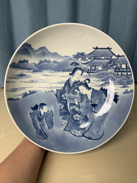 古玩陶瓷清中期·日本國寶級藏品·浮世繪賞盤拍賣，當前價格180000元