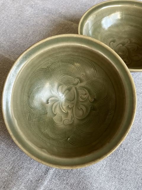 古玩陶瓷金代耀州窯落花流水盞真品鑒賞圖