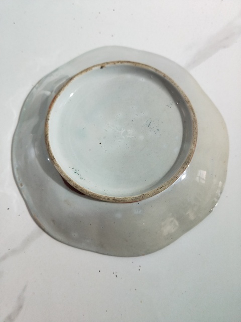 古玩陶瓷民國粉彩花鳥盤拍賣，當前價格199元