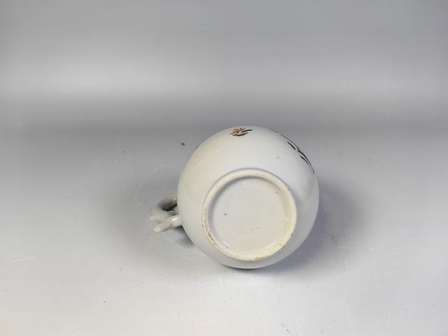 古玩陶瓷清乾隆粉彩花卉紋奶壺真品鑒賞圖