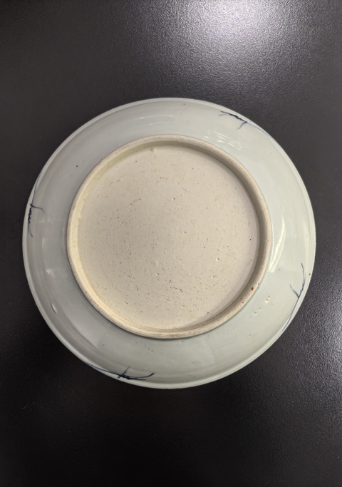 古玩陶瓷雍正青花柳蔭雙駿圖盤拍賣，當前價格16888元