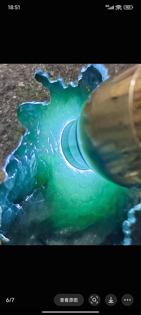 古玩玉器天然翡翠原石料真品鑒賞圖