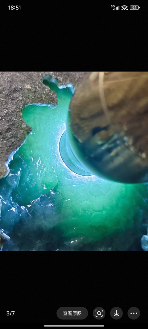 古玩玉器天然翡翠原石料真品鑒賞圖