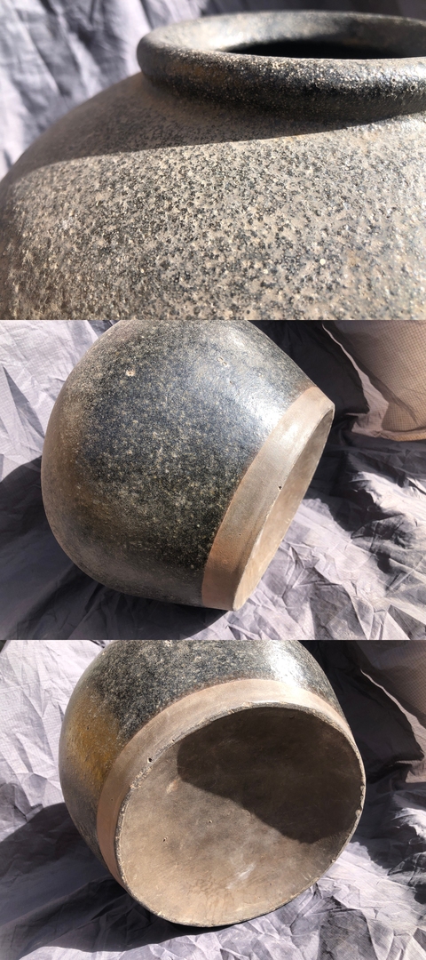 古玩陶瓷【大尺寸】清末民初.黑釉大罐( 美術(shù)空間 陳設(shè) 插花)拍賣，當(dāng)前價格0元