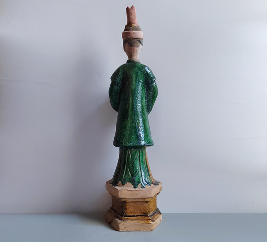 古玩陶瓷超級無敵巨大的明代三彩仕女俑49.5厘米拍賣，當前價格38元