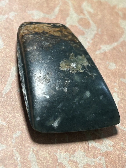 古玩玉器河磨玉錛真品鑒賞圖