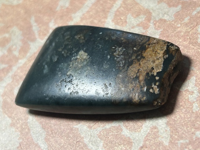 古玩玉器河磨玉錛真品鑒賞圖