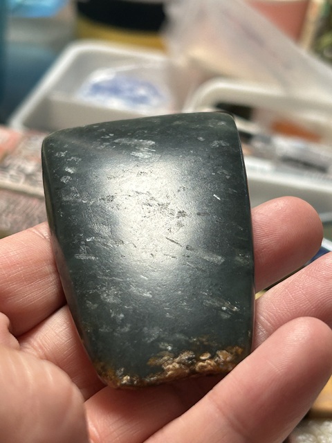 古玩玉器河磨玉錛真品鑒賞圖