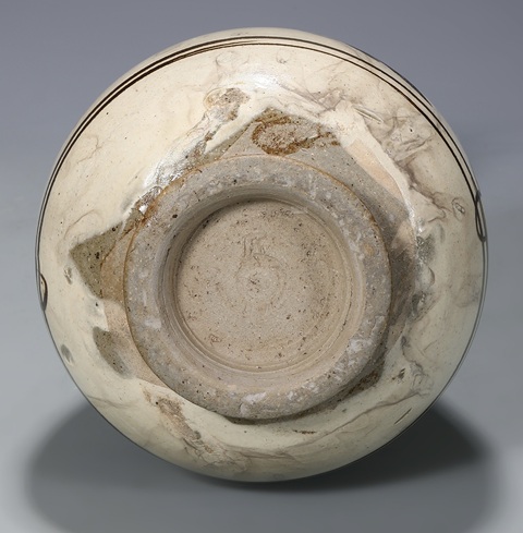 古玩陶瓷明代磁州窯系白地黑花玉壺春瓶真品鑒賞圖