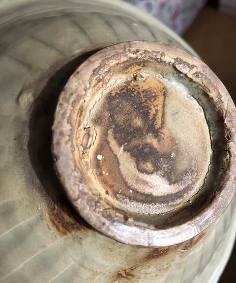 古玩陶瓷北宋耀州窯半碗牡丹大碗真品鑒賞圖