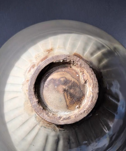 古玩陶瓷北宋耀州窯半碗牡丹大碗真品鑒賞圖