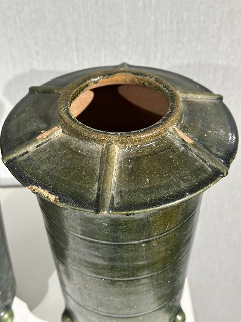 古玩陶瓷漢綠釉·糧倉一對（滿釉）拍賣，當前價格2688元