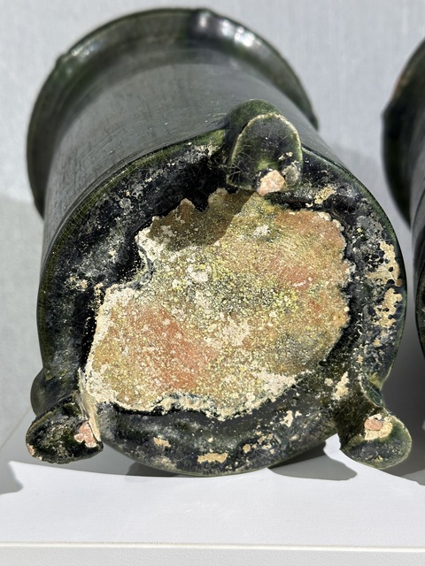 古玩陶瓷漢綠釉·糧倉一對（滿釉）拍賣，當前價格2688元