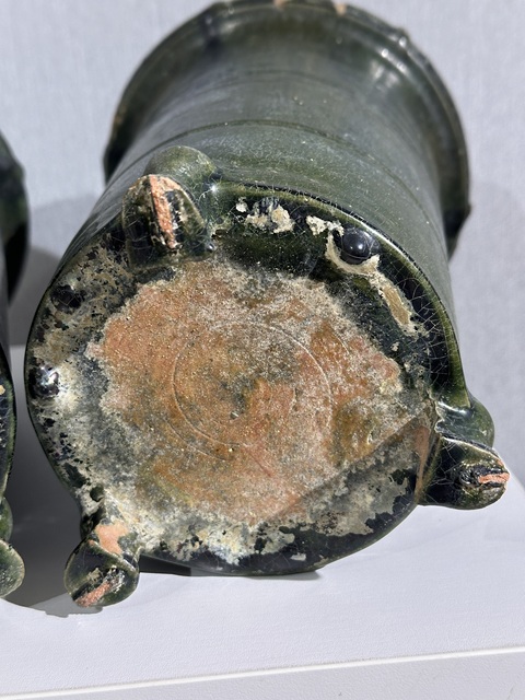 古玩陶瓷漢綠釉·糧倉一對（滿釉）拍賣，當前價格2688元