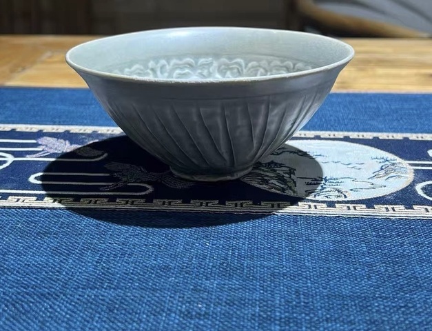 古玩陶瓷北宋·耀州窯·魚水承歡盞真品鑒賞圖