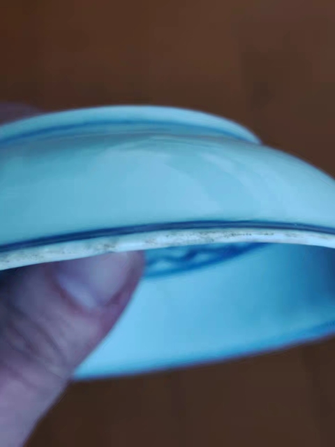 古玩陶瓷雍正青花螭龍紋小盤真品鑒賞圖