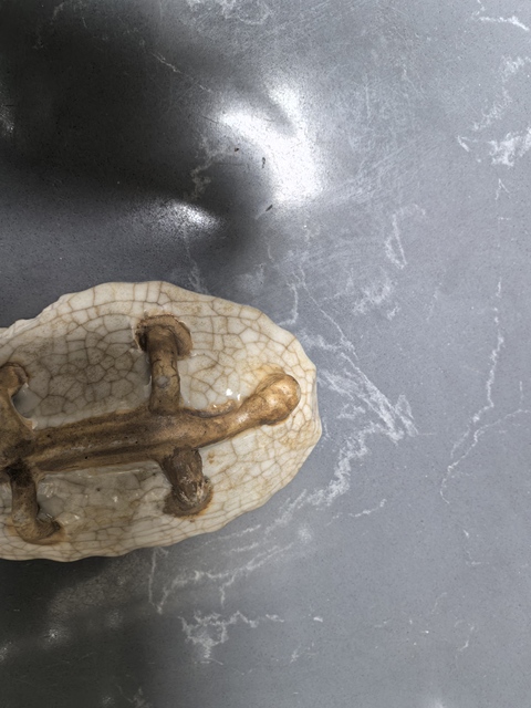 古玩陶瓷哥釉筆洗真品鑒賞圖