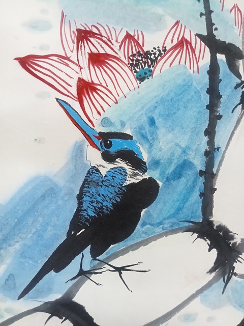 古玩字畫崔瑞鹿荷花真品鑒賞圖