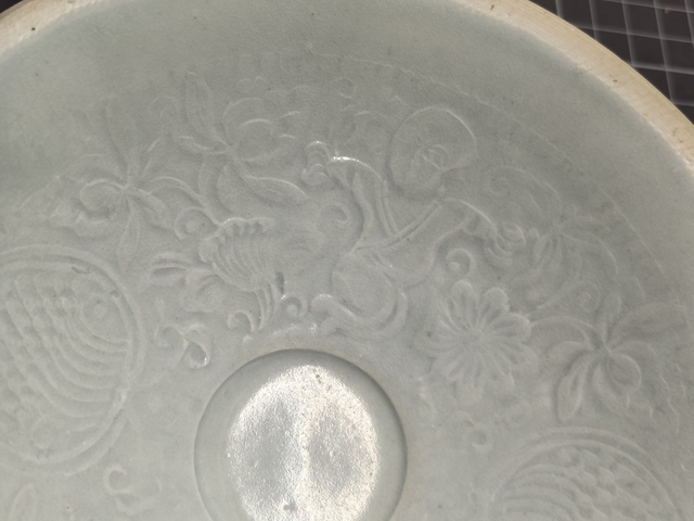 古玩陶瓷宋代芒口圈足覆燒工藝影青碗真品鑒賞圖