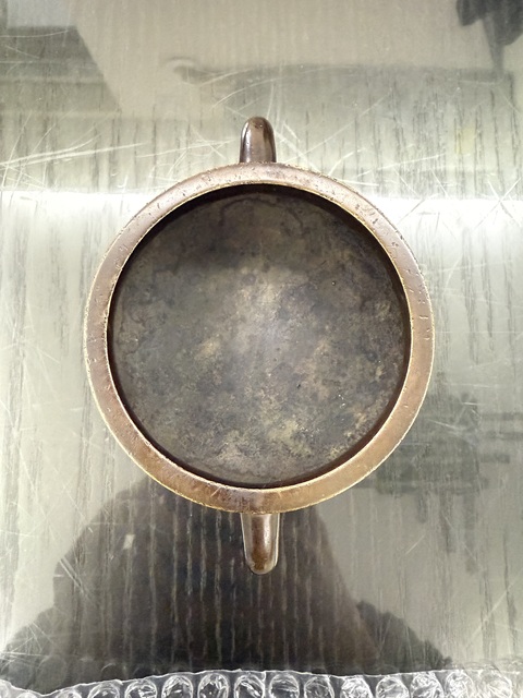 古玩銅器清中晚·銅雙耳爐  真品鑒賞圖