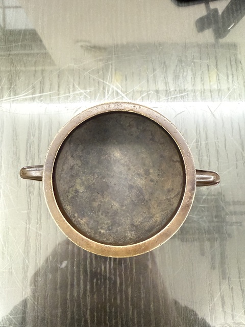古玩銅器清中晚·銅雙耳爐  真品鑒賞圖