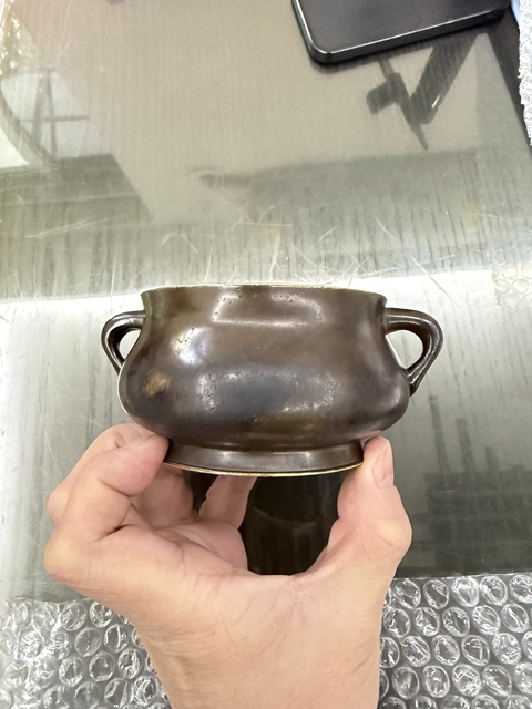 古玩銅器清中晚·銅雙耳爐  真品鑒賞圖
