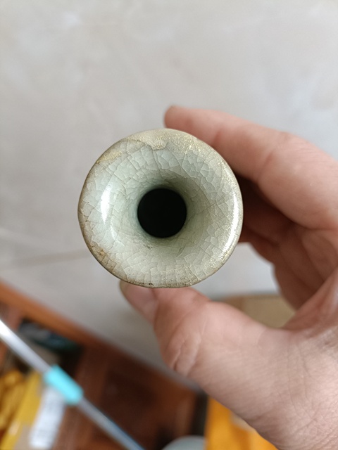 古玩陶瓷龍泉青瓷玉壺春瓶真品鑒賞圖