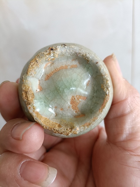 古玩陶瓷龍泉青瓷玉壺春瓶真品鑒賞圖