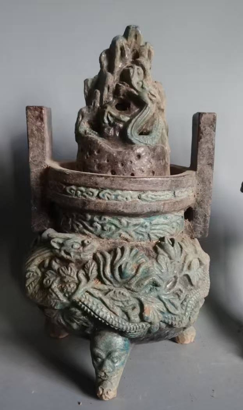 古玩陶瓷明代琺華彩香薰爐真品鑒賞圖