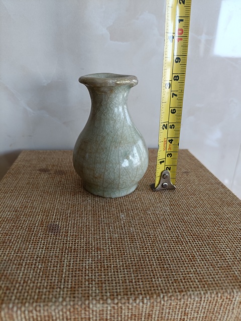 古玩陶瓷龍泉青瓷玉壺春瓶真品鑒賞圖