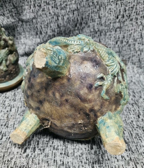 古玩陶瓷明代琺華彩香薰爐真品鑒賞圖