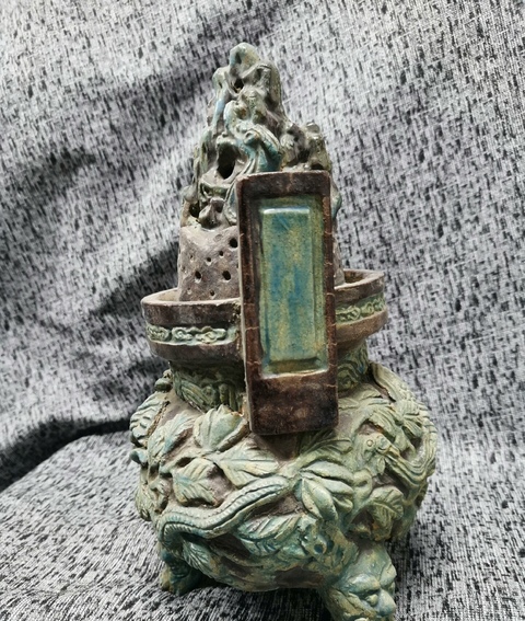 古玩陶瓷明代琺華彩香薰爐真品鑒賞圖