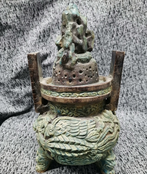 古玩陶瓷明代琺華彩香薰爐真品鑒賞圖