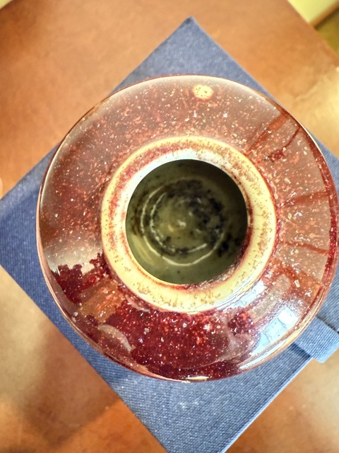 古玩陶瓷紅釉水盂真品鑒賞圖