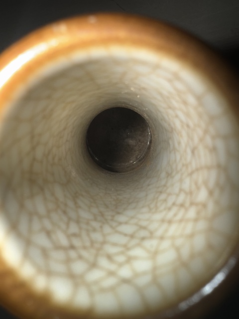 古玩陶瓷哥釉天球瓶真品鑒賞圖