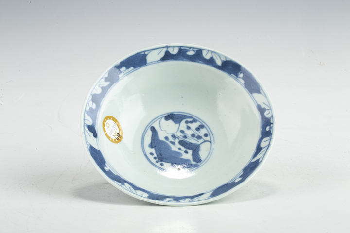 古玩陶瓷清晚·青花福祿壽三星人物紋高足碗真品鑒賞圖