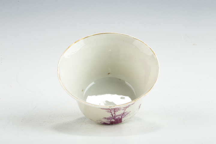 古玩陶瓷民國·胭脂紅竹林人物紋三才蓋碗拍賣，當前價格138元