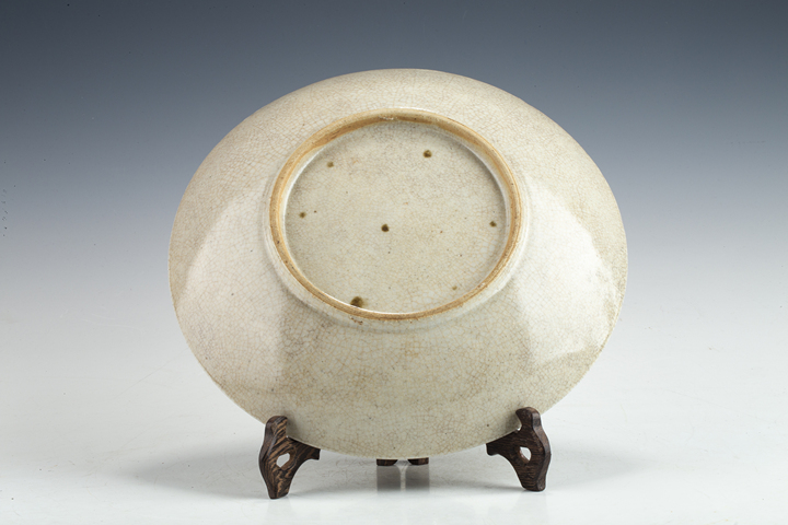 古玩陶瓷清中·哥釉盤真品鑒賞圖