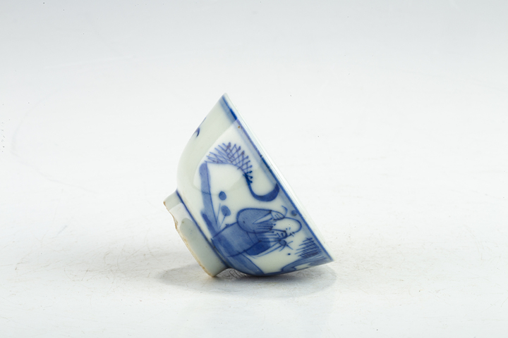 古玩陶瓷清晚·青花福祿壽三星人物紋杯真品鑒賞圖