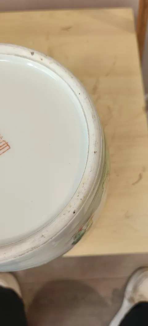 古玩陶瓷五彩人物故事紋筆筒真品鑒賞圖